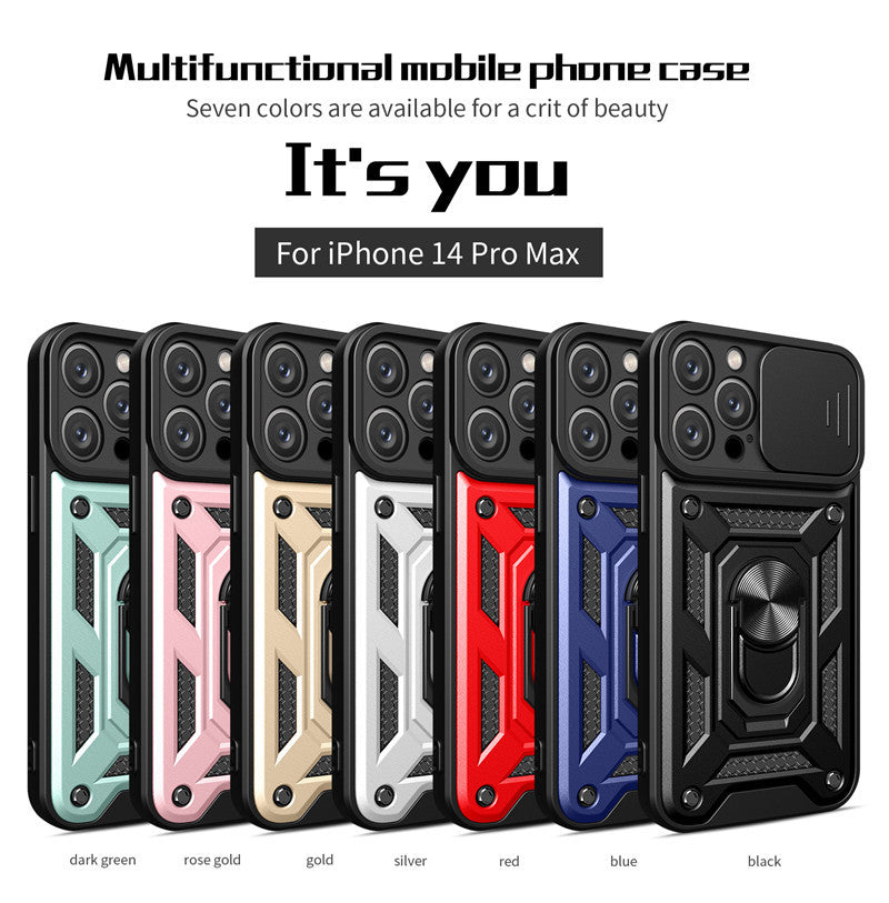 Magnetic Car Finger Ring 3-in-1 iPhone Case