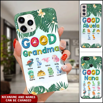Good Grandma Saurus Grandkids Personalized iPhone Case