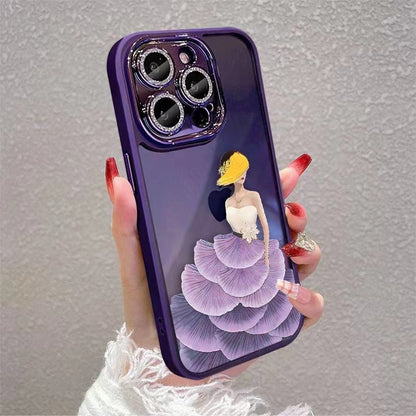 Goddess with Glitter Lens Film iPhone Case