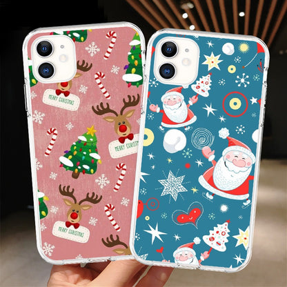 Merry Christmas Pink Elk Tree  Designer Phone Case