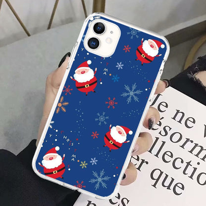 Merry Christmas Santa Colorful Snowflakes Phone Case