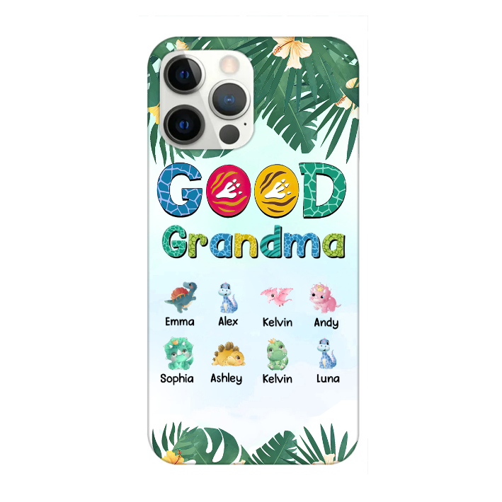 Good Grandma Saurus Grandkids Personalized iPhone Case