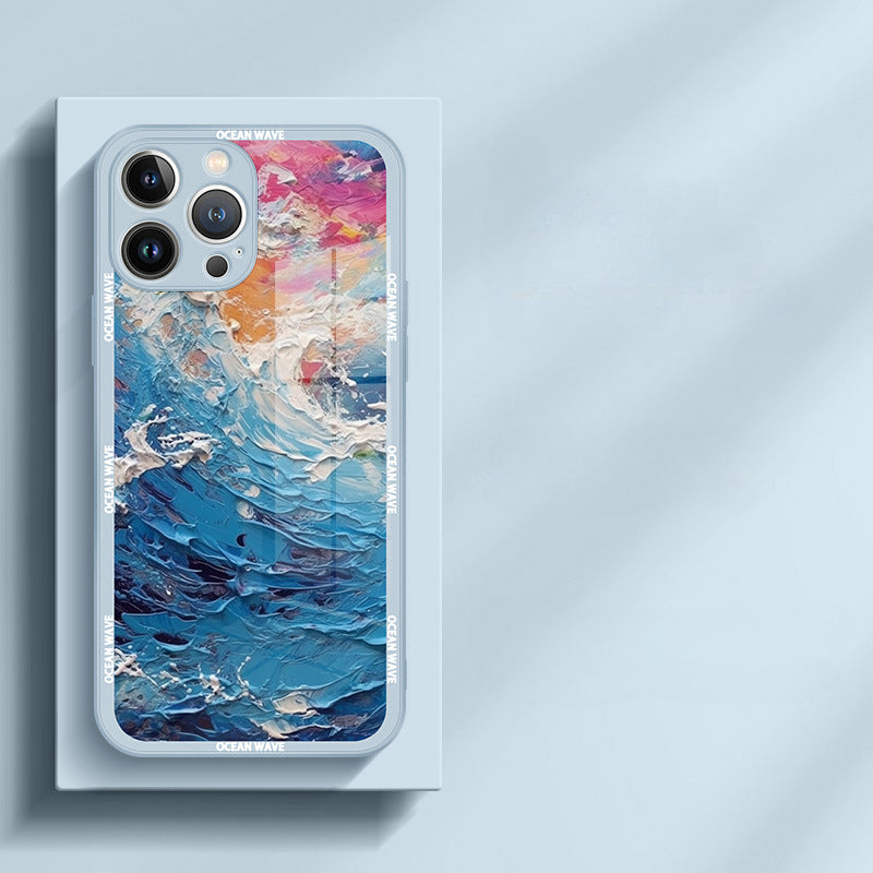 Sea Scenery Oil Painting iPhone Case