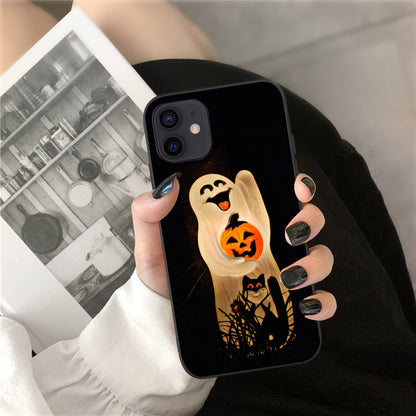 Smiley Ghost Pumpkin Cat Phone Case