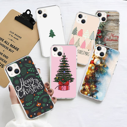 Merry Christmas Colorful Pine Trees Phone Case