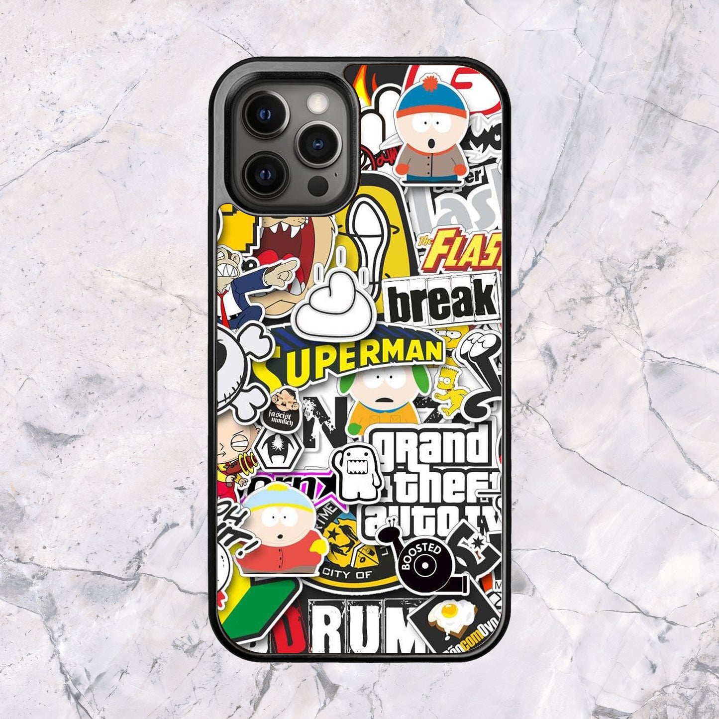 Stickerbomb GTA Boosted Phone Case