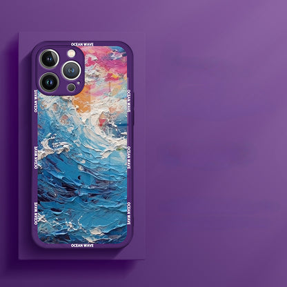 Sea Scenery Oil Painting iPhone Case