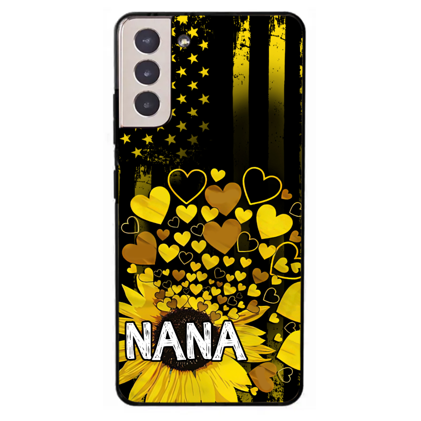 Grandma With Grandkids Flower Personalized Samsung Phone Case
