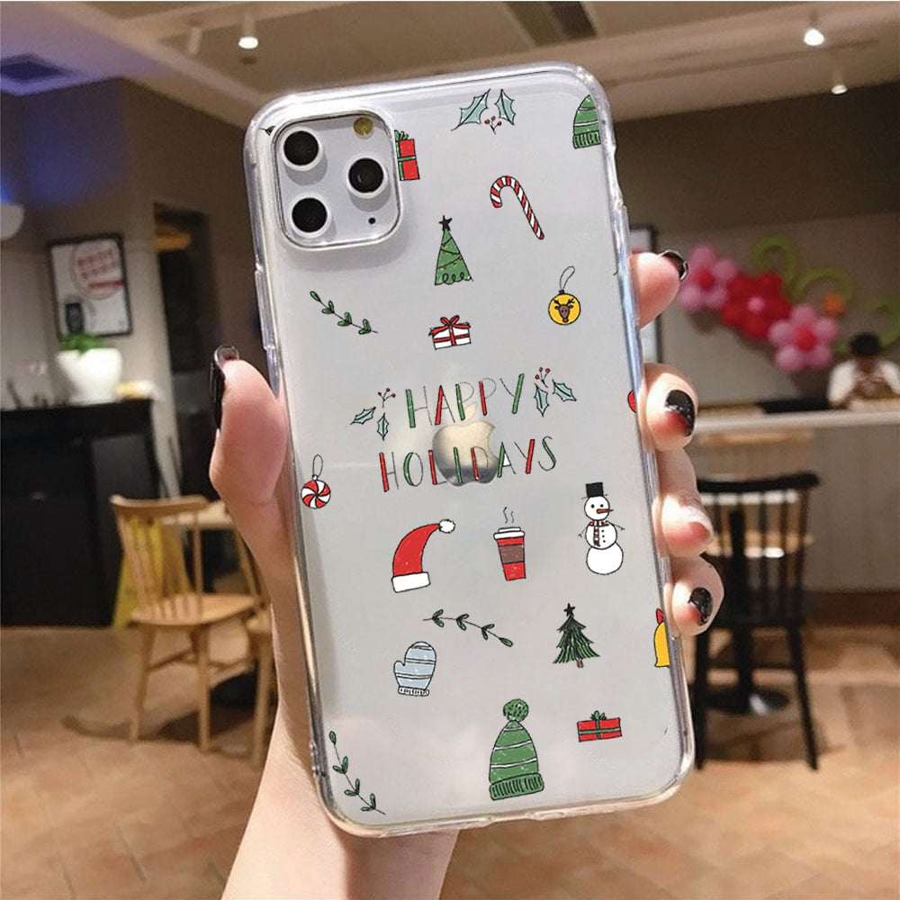 Happy Christmas Holidays Green Hat Snowman Phone Case