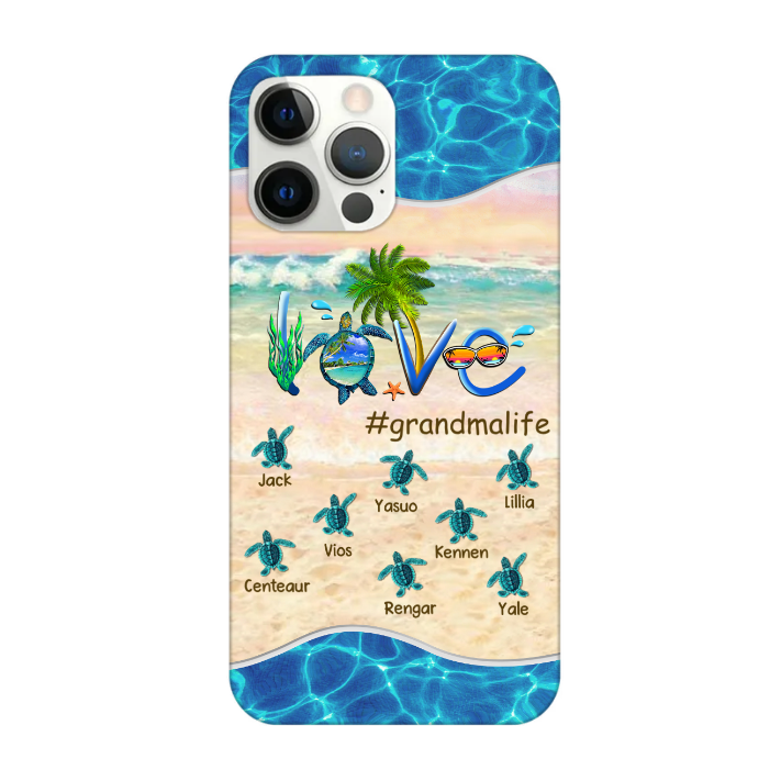 Turtle Love Mimi Life Beach Sunset Custom iPhone Case