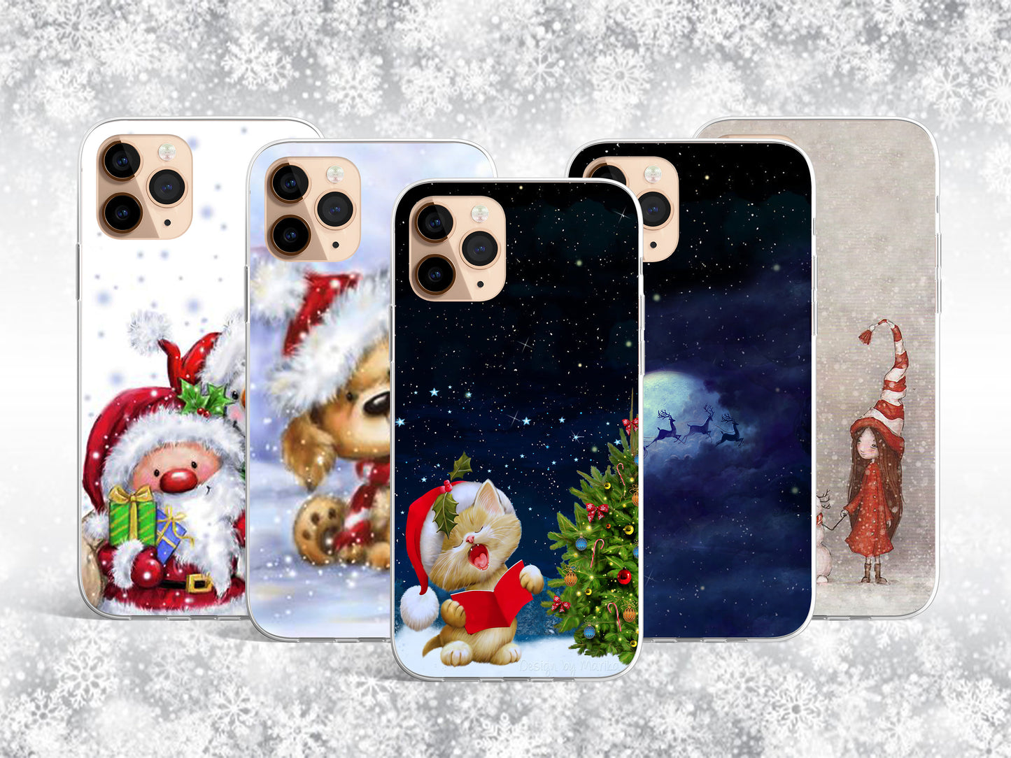 Snowman Santa Christmas Tree Pattern Phone Case