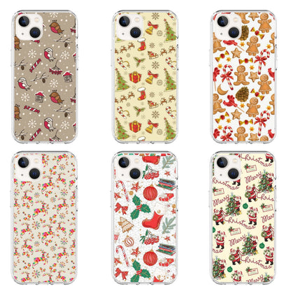 Snowflakes Brown Birds Candy Pattern Phone Case
