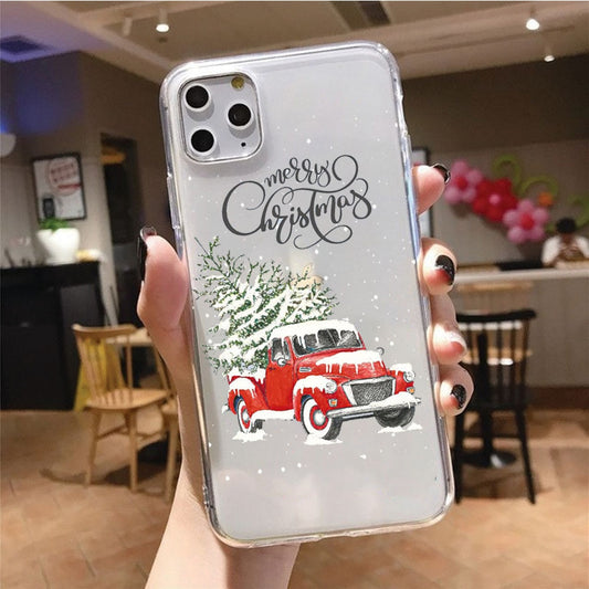 Merry Christmas The Red Truck Carries The Christmas Tree Phone Case