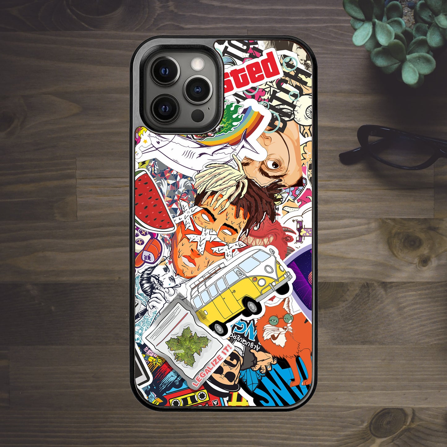 Stickerbomb Hippy GTA Phone Case