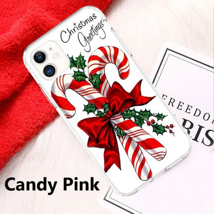 Christmas Deer & Candy Pink Phone Case