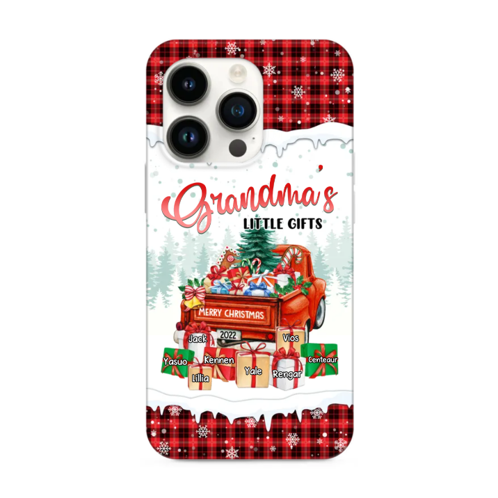 Christmas Grandma's Little Gifts Red Truck Personalized Phone Case