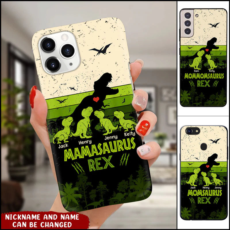 Mamasaurus Rex Love Kids Personalized Samsung Phone Case