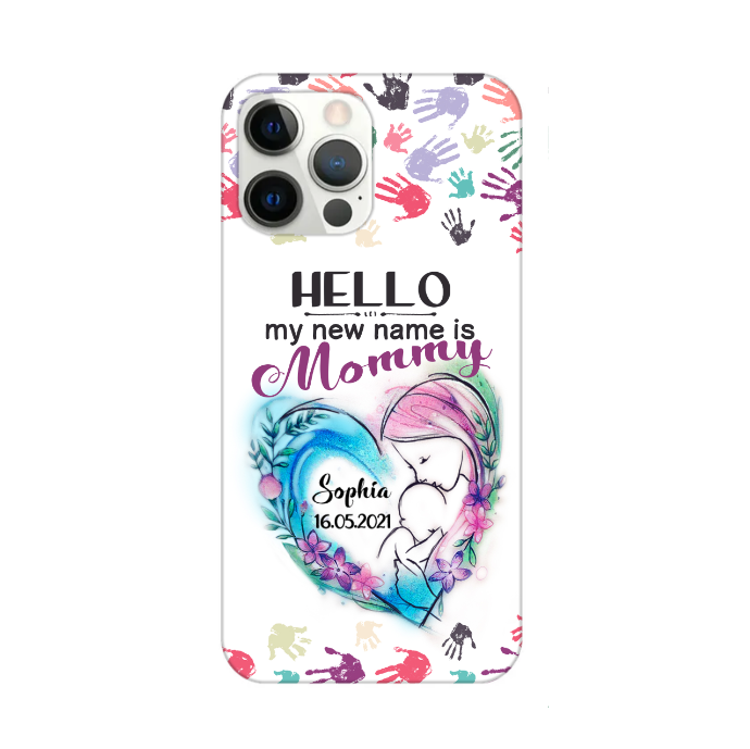 Personalized Name And Date My New Name Is Mommy iPhone Case