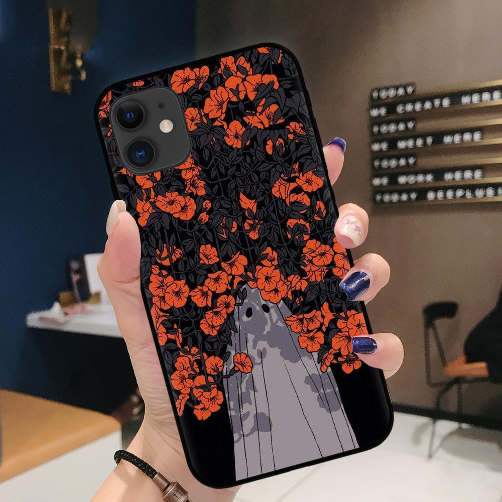 An Evil Tree with Orange Flowers Phone Case