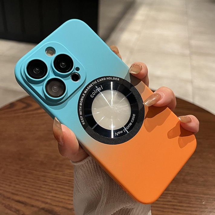 Magnetic Gradient Color Matte iPhone Case