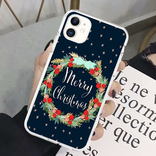 Merry Christmas Floral Hoop Phone Case