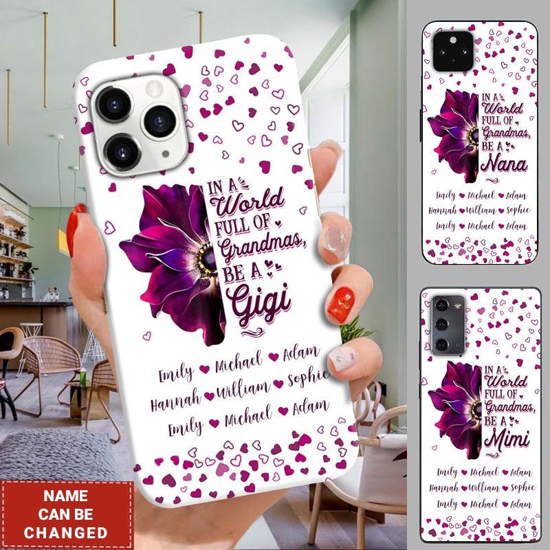 Personalized "In a world full of grandmas be a Gigi" Sunflower Samsung Phone Case