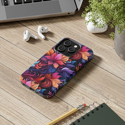 Abstract Colorful Floral Pattern iPhone Case
