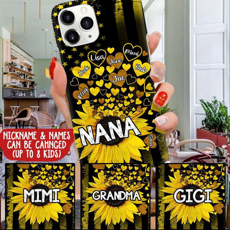 Grandma With Grandkids Flower Personalized Samsung Phone Case