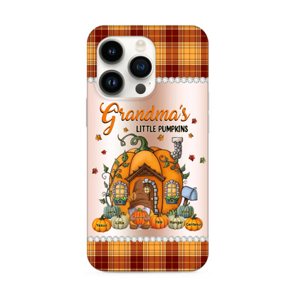 Grandma's little pumpkins Personalized Glass Phone Case