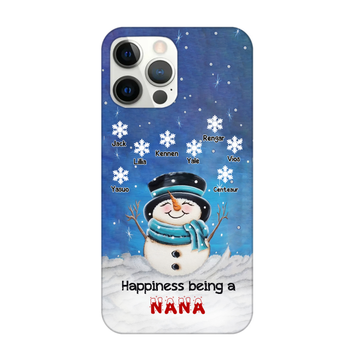 Personalized Happiness Being A Grandma Snow Phone Case