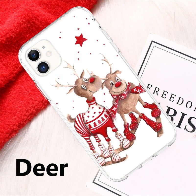 Christmas Deer & Candy Pink Phone Case