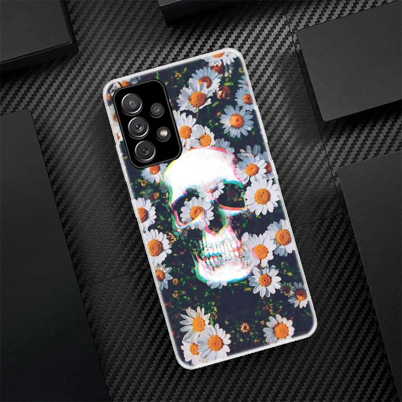 Floral Sugar Skull Flower Silicon Phone Case