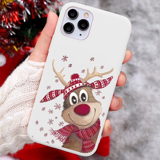 Christmas  White Cartoon Deer Phone Case