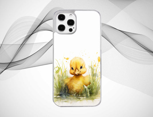 Cute Yellow Duck  Playing with Water Phone Case