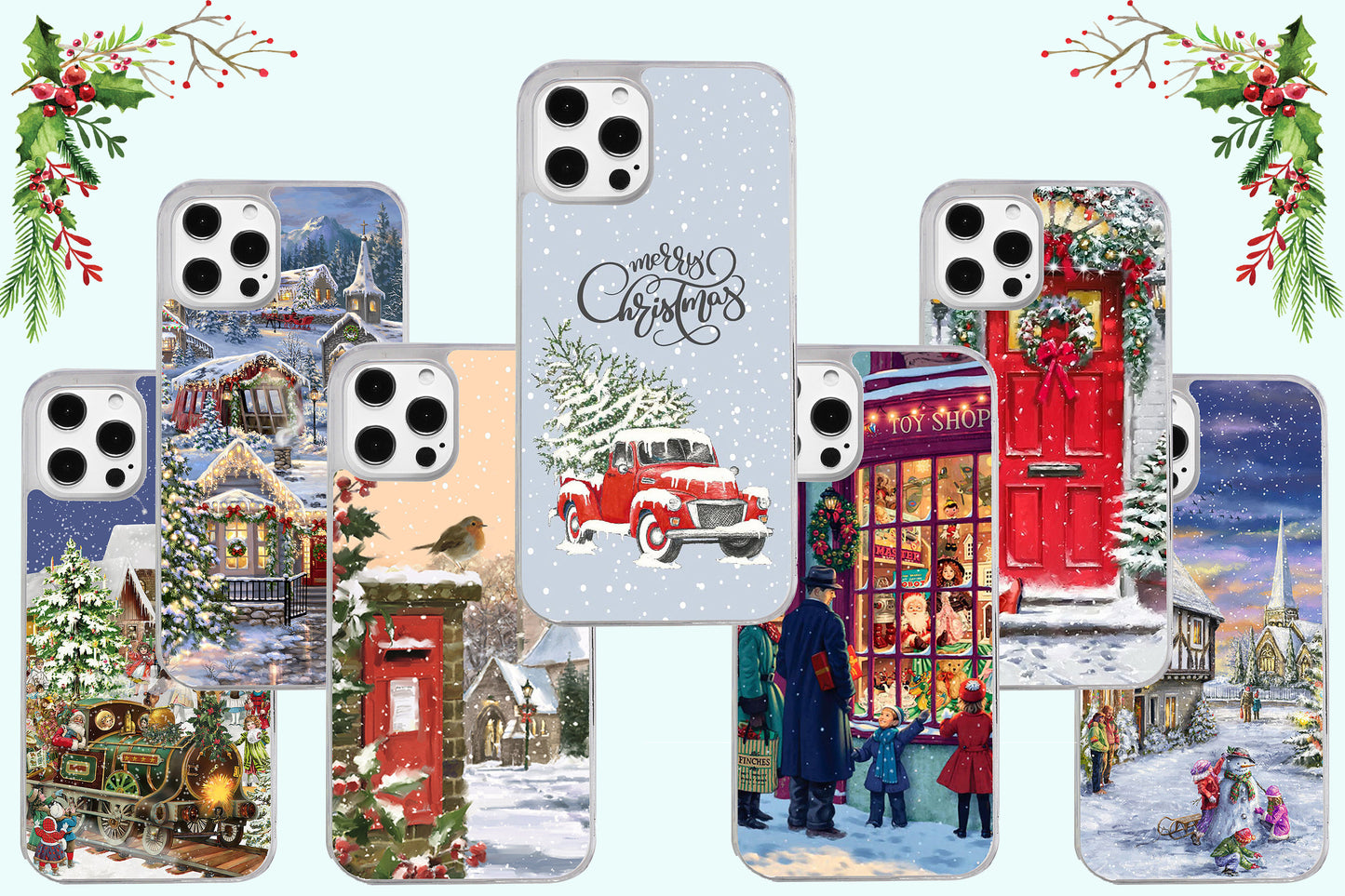 Village Snowman Christmas Phone Case