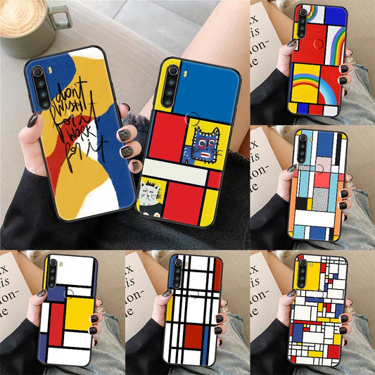 Mondrian Grid Art Color Phone Case