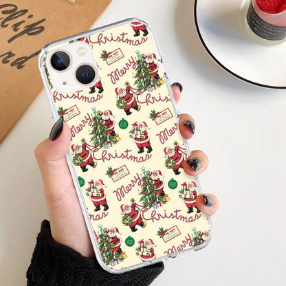 Father Christmas Dresses up the Christmas Trees Pattern Phone Case