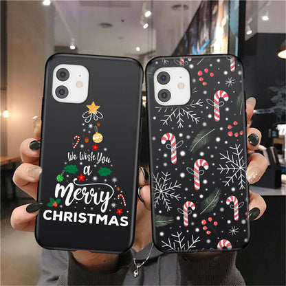 Feather Snowflake Christmas Cane Phone Case