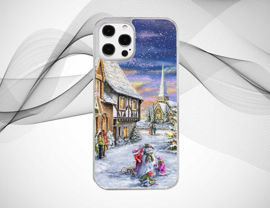 Village Snowman Christmas Phone Case
