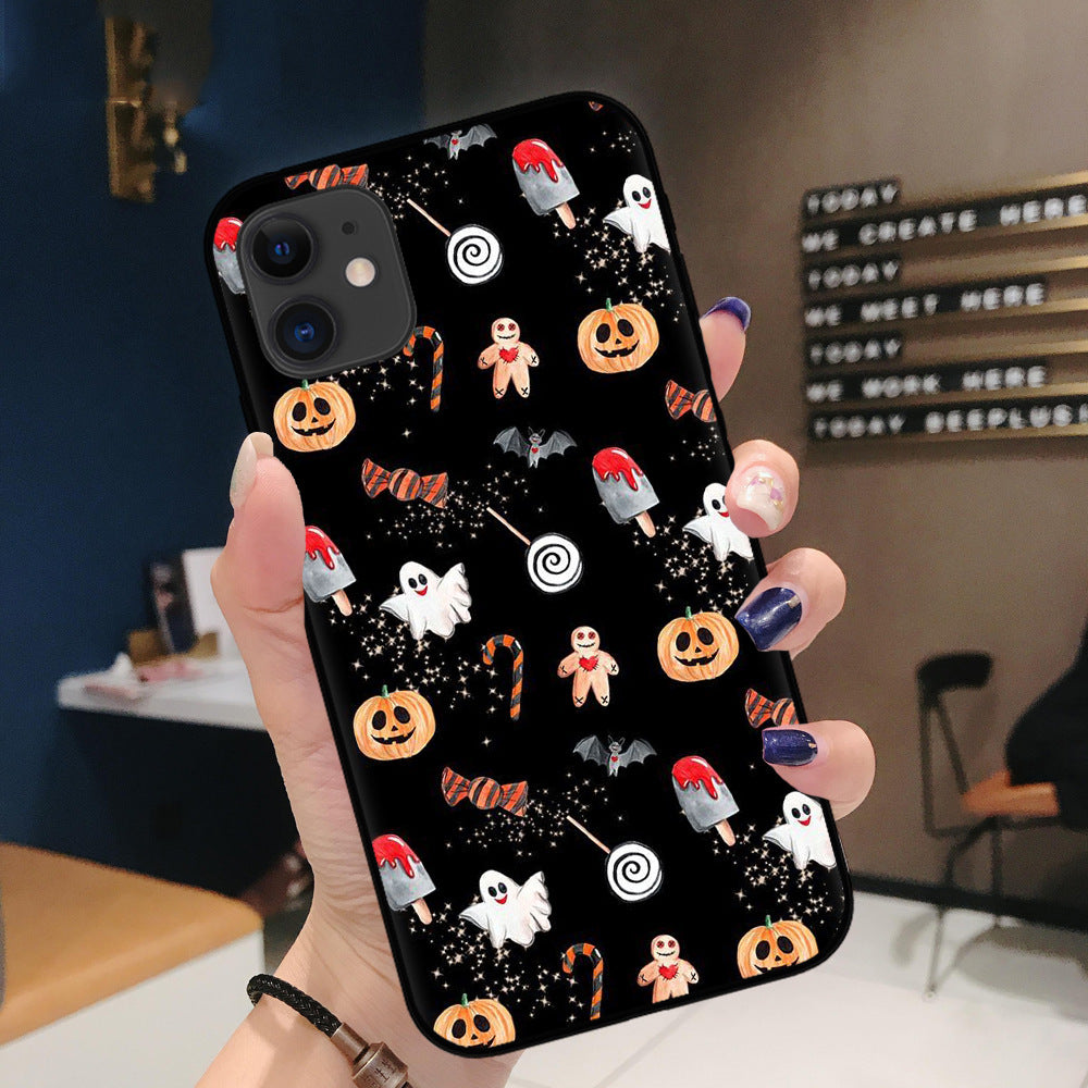 Pumpkin Bat with Blood Popsicle Ghost Pattern Phone Case
