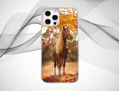 Tree Floral Light Brown Horse Phone Case
