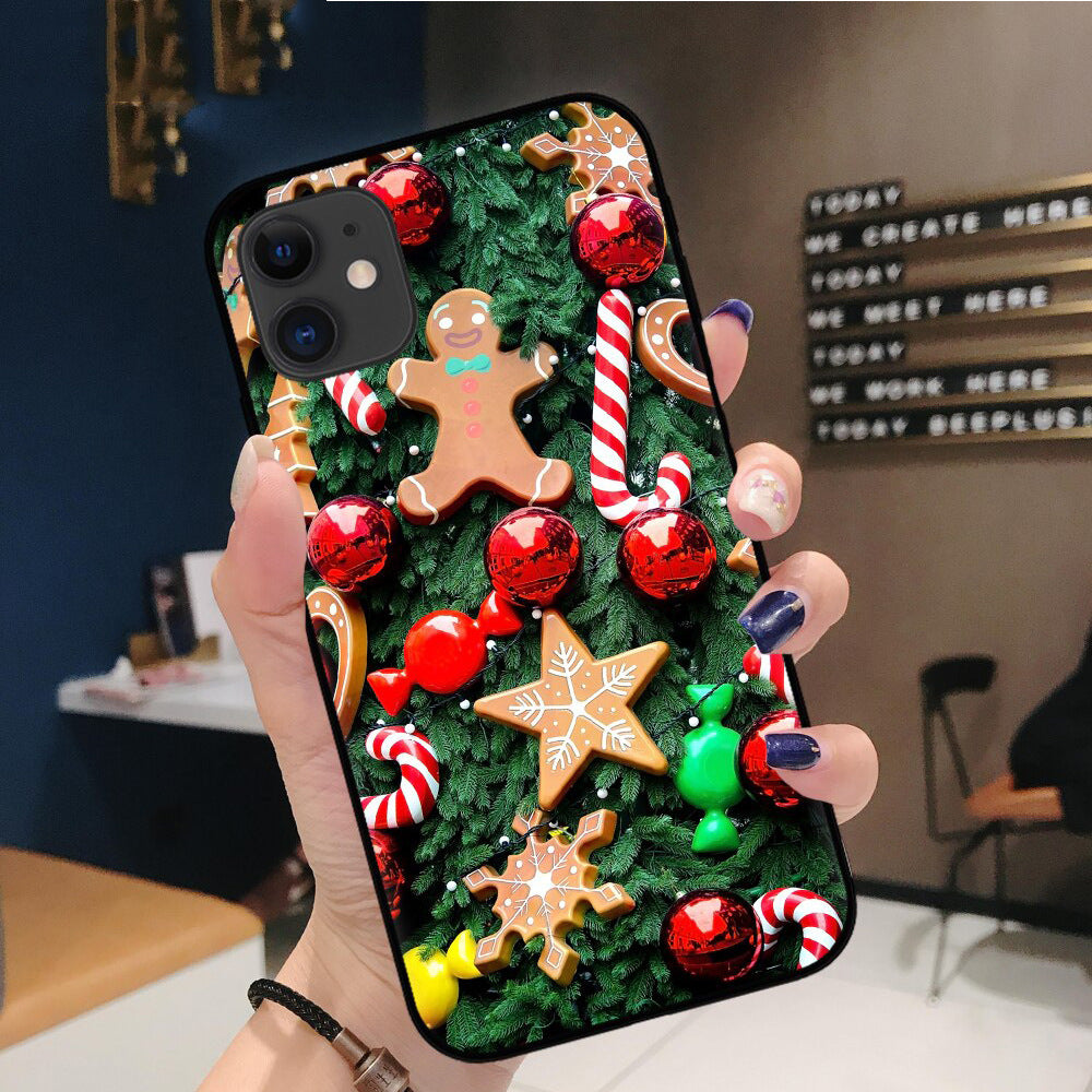 Santa Christmas Tree Gingerbread Man Phone Case