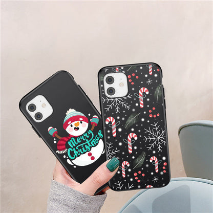 Feather Snowflake Christmas Cane Phone Case