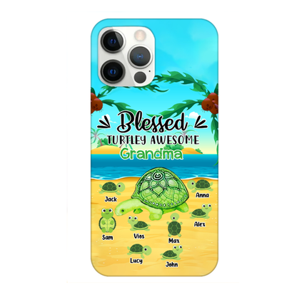 Personalized blessed turtly awesome grandma Phone Case