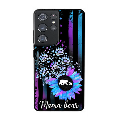Mama Bear Sunflower Custom Color Samsung Phone Case