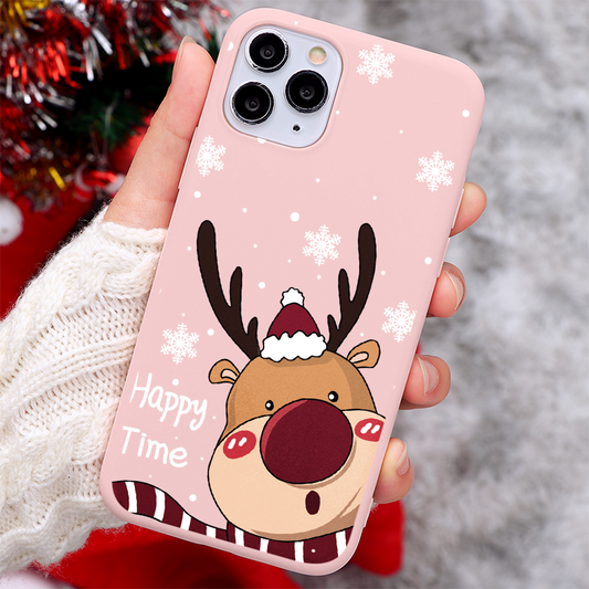 Christmas  Pink Cartoon Deer Phone Case