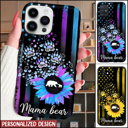 Mama Bear Sunflower Custom Color Samsung Phone Case