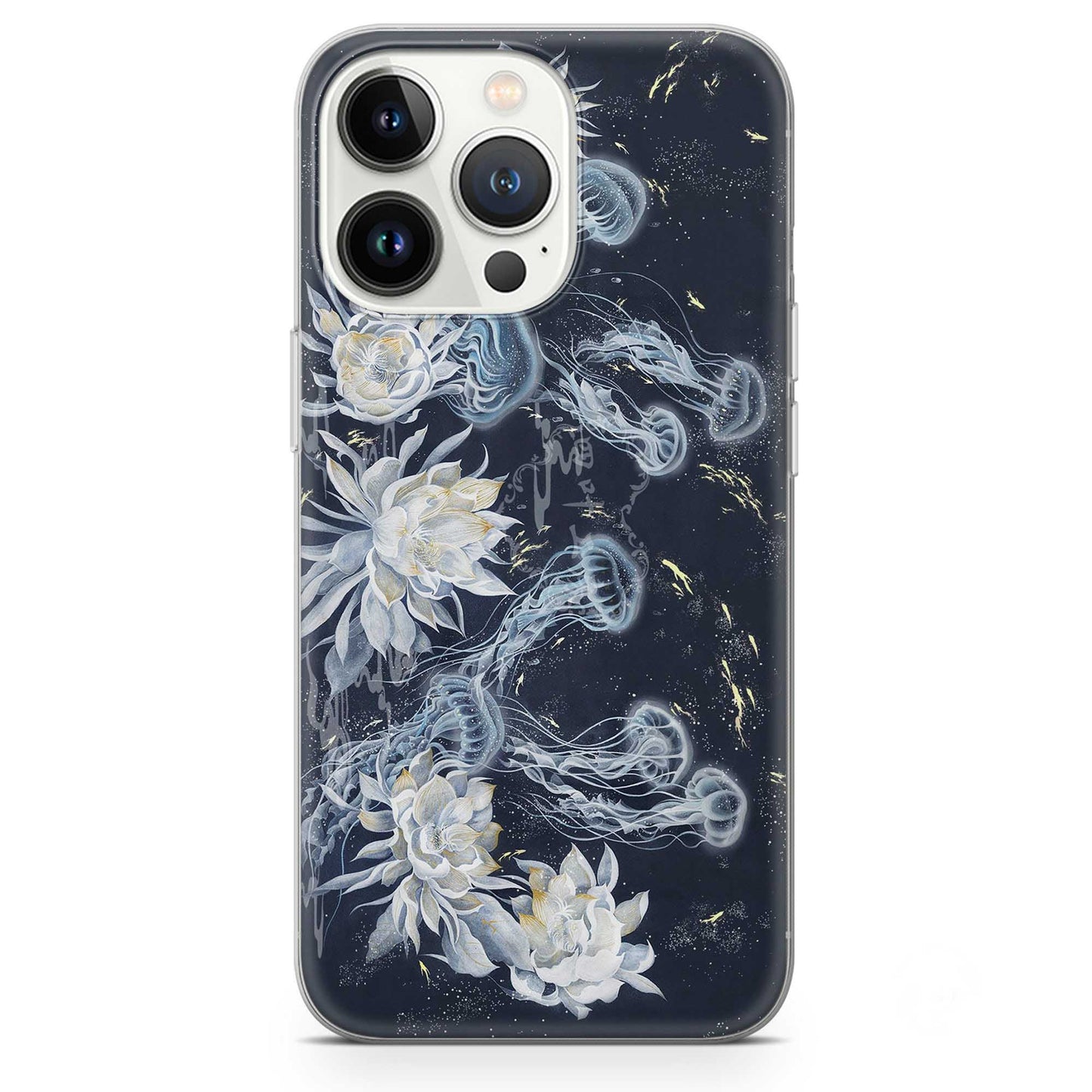 Jellyfish and Flower Phone Case